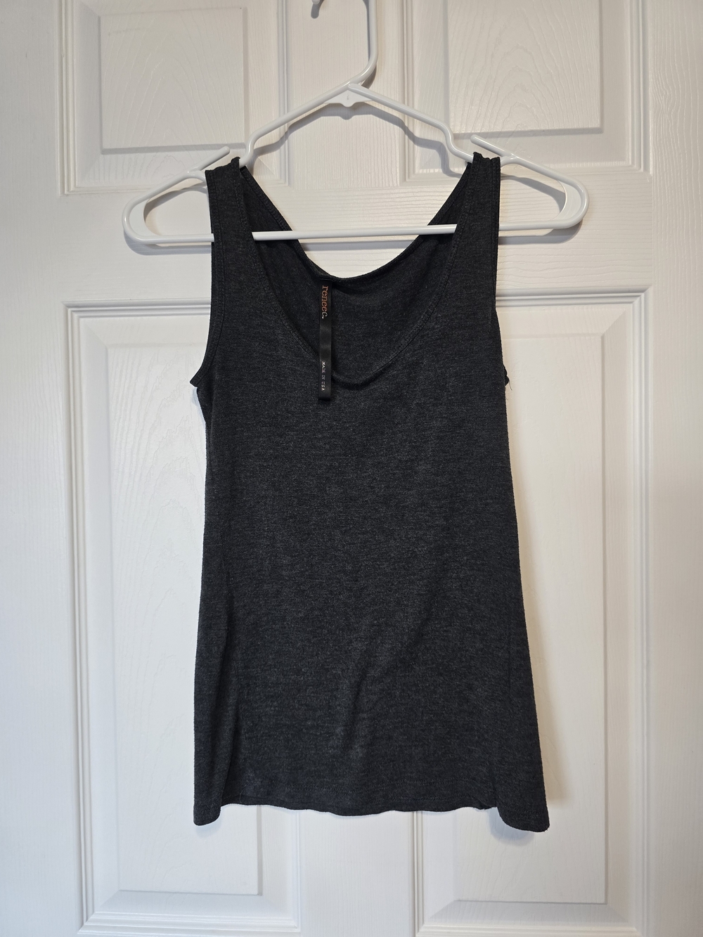 Renee C. Charcoal Scoop Neck Tank Top